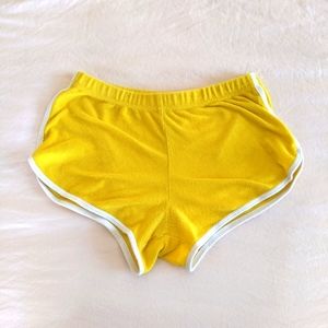 American Apparel yellow dolphin shorts